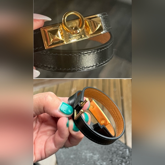 Hermes Rivale Double Tour leather bracelet - Picture 3 of 6